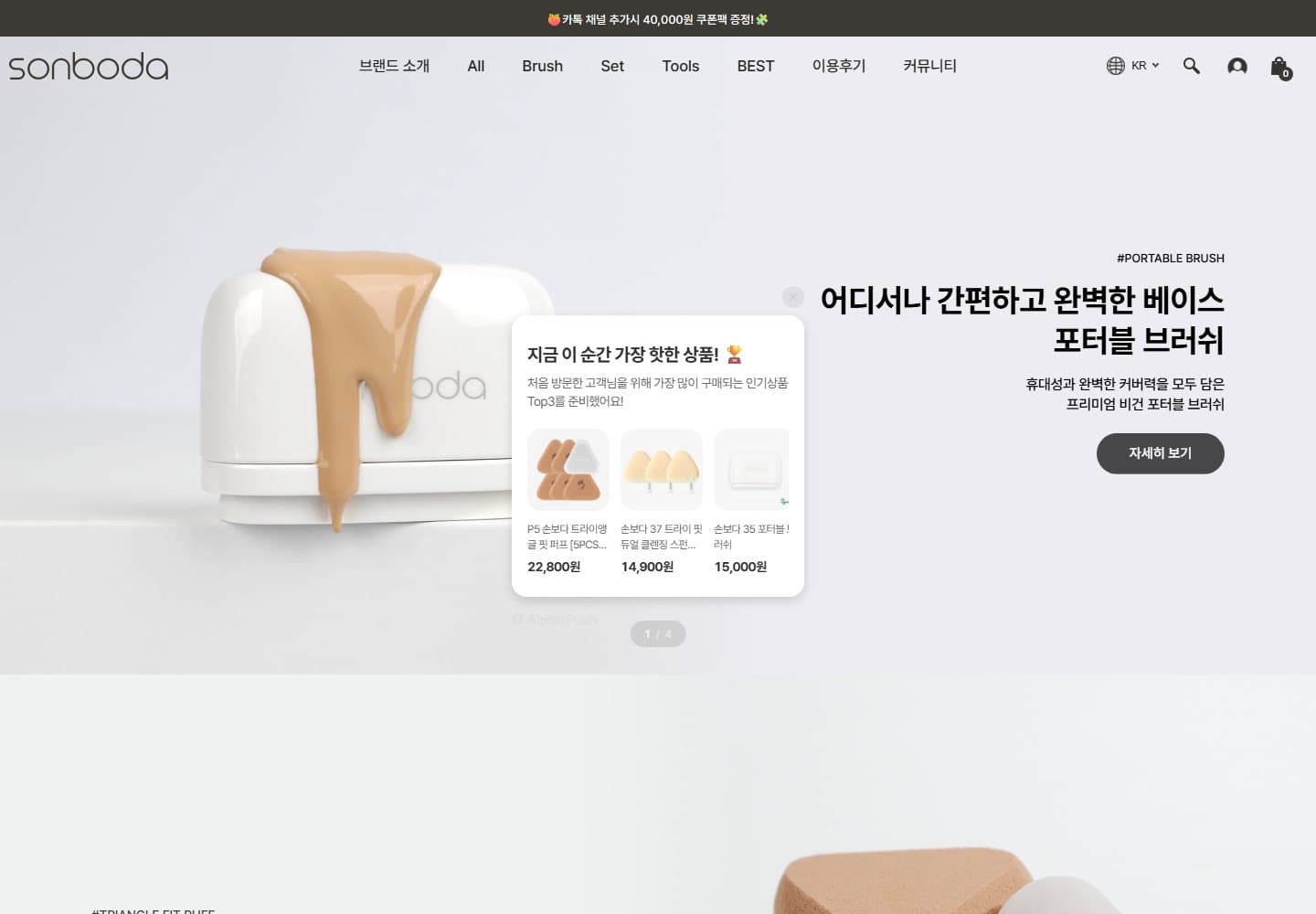 손보다 공식몰 쇼핑몰 제작 및 월 관리 대표 이미지
